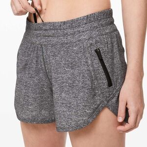 Lululemon Women’s 4 Tracker Short V 4” Heather Lux Multi Black Running Workout